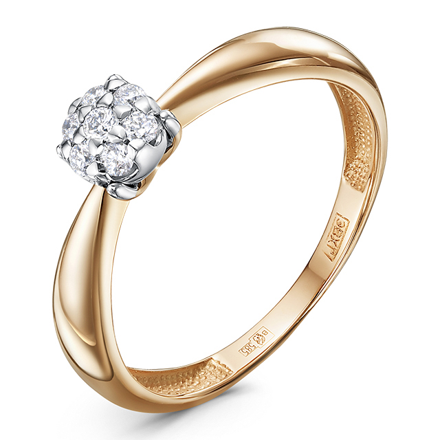 Кольцо, золото, бриллиант, БР112766